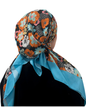 Valeri Retro Daisy Adjustable Pre-Tied Bandanna with Full Grip Myselflingerie.com